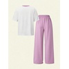 image:imageRoseSeek Girls 2 Piece Summer Outfits Number Graphic Short Sleeve Jersey Shirt and Cargo Pants Sets TrendyMauve Purple