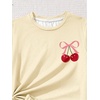 image:imageRoseSeek Girls 2 Piece Summer Outfits Short Sleeve Camo T Shirt and Mini Shorts Clothing Set TracksuitBeige