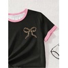 image:imageRoseSeek Girls 2 Piece Summer Outfits Short Sleeve Camo T Shirt and Mini Shorts Clothing Set TracksuitBlack