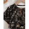 image:imageRoseSeek Girls 2 Piece Summer Outfits Short Sleeve Camo T Shirt and Mini Shorts Clothing Set TracksuitDeep Camo