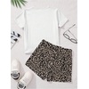image:imageRoseSeek Girls 2 Piece Summer Outfits Short Sleeve Camo T Shirt and Mini Shorts Clothing Set TracksuitNumber White