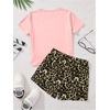 image:imageRoseSeek Girls 2 Piece Summer Outfits Short Sleeve Camo T Shirt and Mini Shorts Clothing Set TracksuitPink