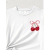image:imageRoseSeek Girls 2 Piece Summer Outfits Short Sleeve Camo T Shirt and Mini Shorts Clothing Set TracksuitWhite