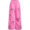 image:imageRoseSeek Girls 2 Piece Summer Outfits Short Sleeve Ruched Basic Tess and Camo Cargo Pants Sets TrendyMulticolor Pink