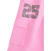 image:imageRoseSeek Girls 2 Piece Summer Outfits Short Sleeve Ruched Basic Tess and Camo Cargo Pants Sets TrendyPure Pink