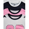 image:imageRoseSeek Girls 3 Pack Jersey Shirts Number Graphic Tees Hip Hop Y2k Tops Football Jersey StreetwearMulticolor
