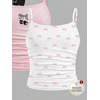 image:imageRoseSeek Girls 3 Packs Cheetah Leopard Floral Tank Top Spaghetti Strap Fitted Summer Cute Camisole TopsBowknot Multicolor