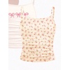 image:imageRoseSeek Girls 3 Packs Cheetah Leopard Floral Tank Top Spaghetti Strap Fitted Summer Cute Camisole TopsFloral Bowknot Pink