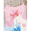 image:imageRoseSeek Girls 3 Packs Cheetah Leopard Floral Tank Top Spaghetti Strap Fitted Summer Cute Camisole TopsPink Blue White