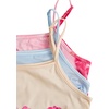 image:imageRoseSeek Girls 3 Packs Cheetah Leopard Floral Tank Top Spaghetti Strap Fitted Summer Cute Camisole TopsYellow Pink Blue