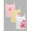 image:imageRoseSeek Girls 3 Packs Cheetah Leopard Floral Tank Top Spaghetti Strap Fitted Summer Cute Camisole TopsYellow Pink White
