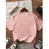 image:imageRoseSeek Girls 3 Packs Graphic Print T Shirts Set Crew Neck Short Sleeve T Shirt Oversized Summer TopsPink Beige Black