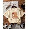 image:imageRoseSeek Girls 3 Packs Graphic Print T Shirts Set Crew Neck Short Sleeve T Shirt Oversized Summer TopsPink Black Beige