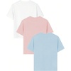 image:imageRoseSeek Girls 3 Packs Graphic Print T Shirts Set Crew Neck Short Sleeve T Shirt Oversized Summer TopsPink Blue White