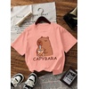 image:imageRoseSeek Girls 3 Packs Graphic Print T Shirts Set Crew Neck Short Sleeve T Shirt Oversized Summer TopsPink Grey White