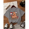 image:imageRoseSeek Girls 3 Packs Graphic Print T Shirts Set Crew Neck Short Sleeve T Shirt Oversized Summer TopsPink Grey White