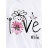 image:imageRoseSeek Girls 3 Packs Graphic Print T Shirts Set Crew Neck Short Sleeve T Shirt Oversized Summer TopsPink Purple Black