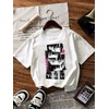 image:imageRoseSeek Girls 3 Packs Graphic Print T Shirts Set Crew Neck Short Sleeve T Shirt Oversized Summer TopsWhite and Black