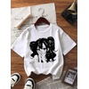 image:imageRoseSeek Girls 3 Packs Graphic Print T Shirts Set Crew Neck Short Sleeve T Shirt Oversized Summer TopsWhite and Black