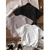 image:imageRoseSeek Girls 3 Packs T Shirts Set Letter Graphic Tees Short Sleeve Crew Neck Summer Tee ShirtBlack White Grey