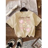 image:imageRoseSeek Girls 3 Packs T Shirts Set Letter Graphic Tees Short Sleeve Crew Neck Summer Tee ShirtFloral Multicolor
