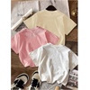 image:imageRoseSeek Girls 3 Packs T Shirts Set Letter Graphic Tees Short Sleeve Crew Neck Summer Tee ShirtFloral Multicolor