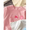 image:imageRoseSeek Girls 3 Packs T Shirts Set Letter Graphic Tees Short Sleeve Crew Neck Summer Tee ShirtFloral Multicolor