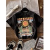 image:imageRoseSeek Girls 3 Packs T Shirts Set Letter Graphic Tees Short Sleeve Crew Neck Summer Tee ShirtGraphic Multicolor