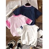 image:imageRoseSeek Girls 3 Packs T Shirts Set Letter Graphic Tees Short Sleeve Crew Neck Summer Tee ShirtMulticolor Pink
