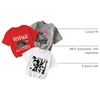 image:imageRoseSeek Girls 3 Packs T Shirts Set Letter Graphic Tees Short Sleeve Crew Neck Summer Tee ShirtPatterned Multicolor