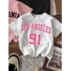 image:imageRoseSeek Girls 3 Packs T Shirts Set Letter Graphic Tees Short Sleeve Crew Neck Summer Tee ShirtPink Multicolor