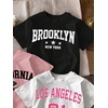 image:imageRoseSeek Girls 3 Packs T Shirts Set Letter Graphic Tees Short Sleeve Crew Neck Summer Tee ShirtPink Multicolor