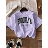 image:imageRoseSeek Girls 3 Packs T Shirts Set Letter Graphic Tees Short Sleeve Crew Neck Summer Tee ShirtPurple Multicolor