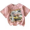 image:imageRoseSeek Girls 3 Packs T Shirts Set Letter Graphic Tees Short Sleeve Crew Neck Summer Tee ShirtWhite Pink Black