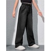 image:imageRoseSeek Girls Baggy Wide Leg Jeans High Elastic Waisted Denim Pants Casual Jeans with Bow Y2K StreetwearBlack