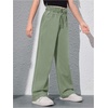 image:imageRoseSeek Girls Baggy Wide Leg Jeans High Elastic Waisted Denim Pants Casual Jeans with Bow Y2K StreetwearGreen