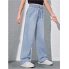image:imageRoseSeek Girls Baggy Wide Leg Jeans High Elastic Waisted Denim Pants Casual Jeans with Bow Y2K StreetwearLight Wash