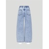 image:imageRoseSeek Girls Baggy Wide Leg Jeans High Elastic Waisted Denim Pants Casual Jeans with Bow Y2K StreetwearLightly Wash