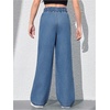 image:imageRoseSeek Girls Baggy Wide Leg Jeans High Elastic Waisted Denim Pants Casual Jeans with Bow Y2K StreetwearMedium Wash