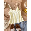 image:imageRoseSeek Girls Boho Bowknot Hollow Out Camisole Tops Spaghetti Strap V Neck Babydoll Crop TopApricot
