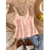 image:imageRoseSeek Girls Boho Bowknot Hollow Out Camisole Tops Spaghetti Strap V Neck Babydoll Crop TopApricot Beige