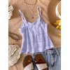 image:imageRoseSeek Girls Boho Bowknot Hollow Out Camisole Tops Spaghetti Strap V Neck Babydoll Crop TopLight Mauve Purple