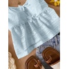 image:imageRoseSeek Girls Boho Bowknot Hollow Out Camisole Tops Spaghetti Strap V Neck Babydoll Crop TopLight Pure Blue