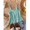 image:imageRoseSeek Girls Boho Bowknot Hollow Out Camisole Tops Spaghetti Strap V Neck Babydoll Crop TopMint Blue