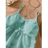 image:imageRoseSeek Girls Boho Bowknot Hollow Out Camisole Tops Spaghetti Strap V Neck Babydoll Crop TopMint Blue