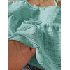image:imageRoseSeek Girls Boho Bowknot Hollow Out Camisole Tops Spaghetti Strap V Neck Babydoll Crop TopMint Blue