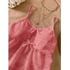 image:imageRoseSeek Girls Boho Bowknot Hollow Out Camisole Tops Spaghetti Strap V Neck Babydoll Crop TopWatermelon Pink