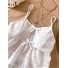 image:imageRoseSeek Girls Boho Bowknot Hollow Out Camisole Tops Spaghetti Strap V Neck Babydoll Crop TopWhite