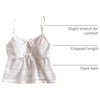 image:imageRoseSeek Girls Boho Bowknot Hollow Out Camisole Tops Spaghetti Strap V Neck Babydoll Crop TopWhite