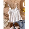 image:imageRoseSeek Girls Boho Bowknot Hollow Out Camisole Tops Spaghetti Strap V Neck Babydoll Crop TopWhite